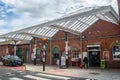 GRANTHAM, ENGLAND- 26 June 2022: Exterior of Grantham National Rail train station