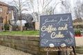 Garden Yard Grantham coffee and cake sign.