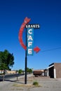 Grants cafe sign on Route 66 Royalty Free Stock Photo