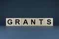 Grants - Cubes form a word