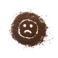 Granular coffee sad sign