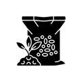 Granular fertilizer black glyph icon