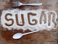 Granulated sugar made from sugar cane juice Royalty Free Stock Photo