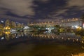 Granville Bridge Marina Vancouver Downtown Night False Creek Seawall Royalty Free Stock Photo