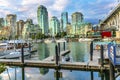 Granville Island Burrard Street Bridge Vancouver British Columbia Canada Royalty Free Stock Photo