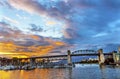 Granville Island Burrard Street Bridge Vancouver British Columbia Canada Royalty Free Stock Photo