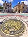 Graound zero, Marco zero in Rio Branco Square in historic center, Recife Pernambuco, Brazil