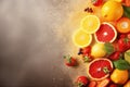 grape background food collection orange fruit apple juice ice hookah smoke. Generative AI. Royalty Free Stock Photo