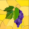 Grape bunch of stained glass Royalty Free Stock Photo