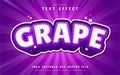 Grape cartoon text effect Royalty Free Stock Photo