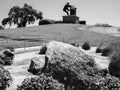 The Grape Crusher Statue of Napa Valley Royalty Free Stock Photo