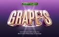 Grape editable text effect Royalty Free Stock Photo