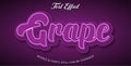 grape editable text effect style
