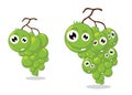 Grape fruit cartoon characters - Vector Royalty Free Stock Photo