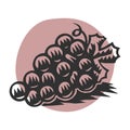 GRAPE FRUIT FLAT ICON READY TO USE Royalty Free Stock Photo