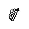 Grape Fruit Vegetable Food Monoline Symbol Icon Logo for Graphic Design, UI UX, Game, Android Software, and Website. Royalty Free Stock Photo