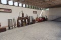 Grape harvest: old Wine press in a winery photo Shabo, Odessa region, Ukraine, June 20, 2017