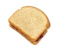 Grape jelly sandwich Royalty Free Stock Photo