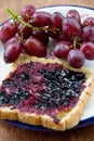 Grape jelly sandwich Royalty Free Stock Photo