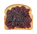 Grape jelly on wheat bread