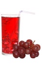 Grape juice with ice and fruit Royalty Free Stock Photo