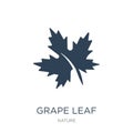 grape leaf icon in trendy design style. grape leaf icon isolated on white background. grape leaf vector icon simple and modern Royalty Free Stock Photo