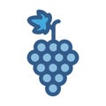 Grape line vector icon which can easily modify or edit Royalty Free Stock Photo