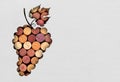 Grape made of wine corks Royalty Free Stock Photo