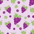 Grape patchwork seamless Royalty Free Stock Photo