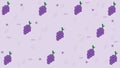 Grape pattern on purple background