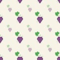 Grape pattern, Vine seamless background. Vector illustration