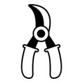 Grape scissors icon , outline style