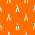 Grape scissors pattern vector orange