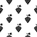 Grape seamless pattern flat graphic background. Grape simple vector pattern Royalty Free Stock Photo