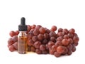 Grape seed oil essence composition isolated Royalty Free Stock Photo