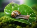 Grape snail on a leaf