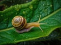 Grape snail on a leaf