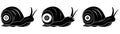 Grape snail shape logo outline tato Isolated grape snail logo vector illustration on white background