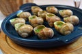 Grape snails baked