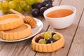 Grape tarts. Royalty Free Stock Photo