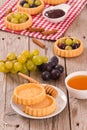 Grape tarts. Royalty Free Stock Photo