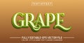 Grape Text Effect - Editable 3D Text Style Royalty Free Stock Photo