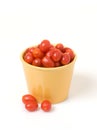 Grape Tomatoes in Gold Pot Royalty Free Stock Photo