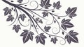 Grape Vine Swirls with Leaves, Classic Decorative Motif, vector design Generative AI Royalty Free Stock Photo