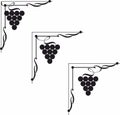 Grape wine brunch decorative corner element and frame detail