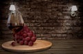 Grape and wine. 3D rendering