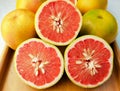 Grapefruit citrus fruit juicy fresh citrusfruit raw whole nutritious and health beneficial food closeup view image photo