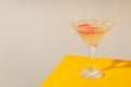 Grapefruit cocktail, alcohol or non alcoholic drink for party, space for text