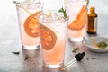 Grapefruit cocktail with rosemary with bitters