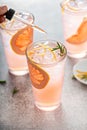 Grapefruit cocktail with rosemary with bitters